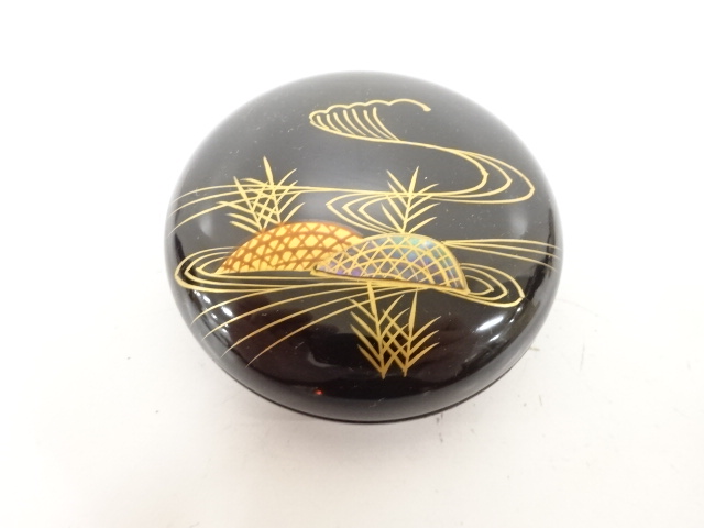  螺鈿漆塗り蒔絵　香合